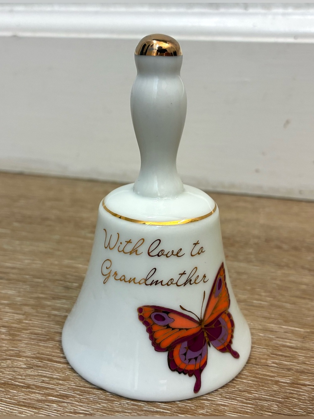 Vintage WWA Inc Porcelain Bell Designers Collection With Love To Grandmother